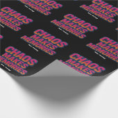 Chaos macht Erinnerungen Retro Synthwave Design lu Geschenkpapier (Ecke)