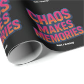 Chaos macht Erinnerungen Retro Synthwave Design lu Geschenkpapier (Rolleneckpunkt)