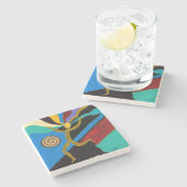 Chaos Man - Marmorstein-Untersetzer Steinuntersetzer (Seitenansicht)