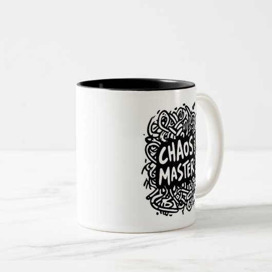 Chaos Master – Multitask Design Zweifarbige Tasse (VorderseiteRechts)