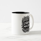 Chaos Master – Multitasking-Design Zweifarbige Tasse (VorderseiteRechts)