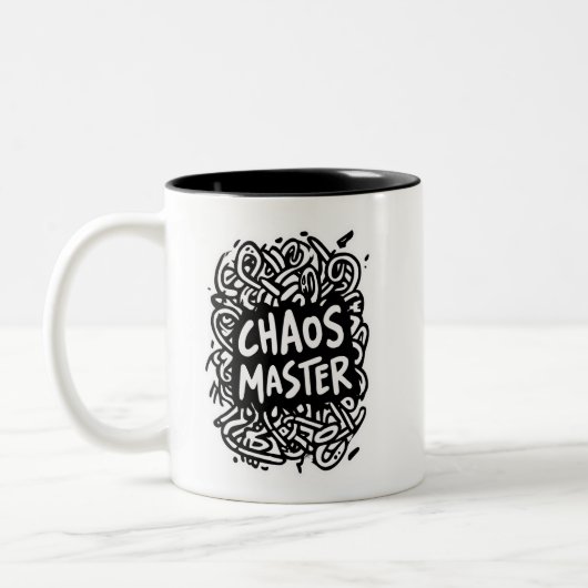 Chaos Master – Multitasking-Design Zweifarbige Tasse (Links)