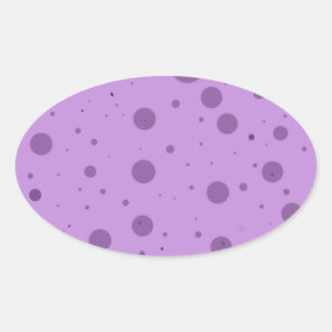 Chaos mit violettem Punkt Ovaler Aufkleber