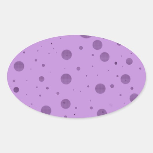 Chaos mit violettem Punkt Ovaler Aufkleber (Vorderseite)