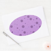 Chaos mit violettem Punkt Ovaler Aufkleber (Umschlag)