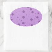 Chaos mit violettem Punkt Ovaler Aufkleber (Tasche)