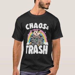 Chaos & Müll Opossum Mülltonne Regenbogen Possum T-Shirt