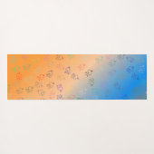 Chaos OMs | Orange & Blue Ombre, Hübsch Om Yogamatte (Rückseite (Horizontal))