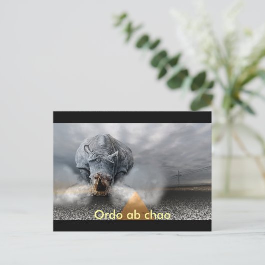 Chaos Postkarte (Stehend Vorderseite)