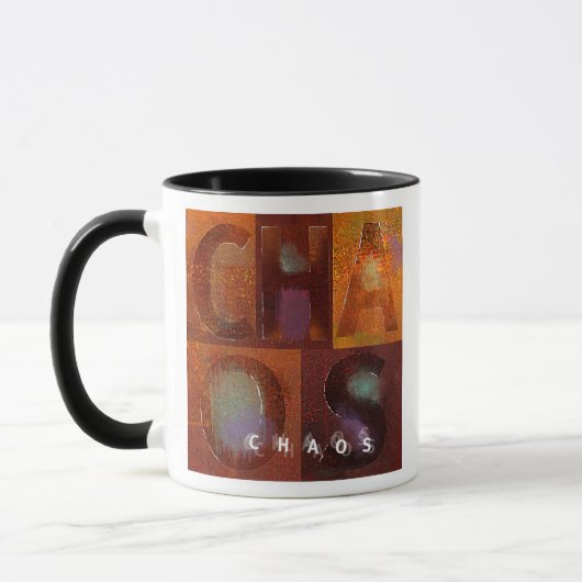 Chaos ("Quadrat-" Entwurf) Tasse (Links)