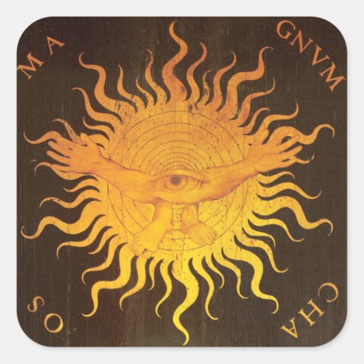 Chaos Quadratischer Aufkleber (Vorderseite)