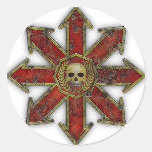 Chaos - Red Runder Aufkleber