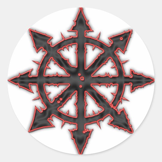 Chaos Runder Aufkleber (Vorderseite)