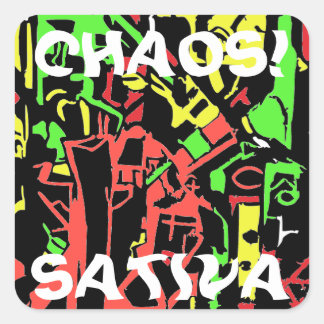 CHAOS SATIVA QUADRATISCHER AUFKLEBER
