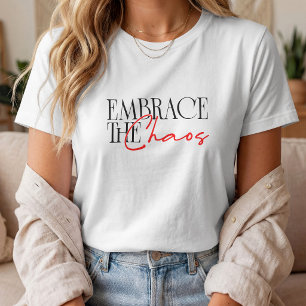 Chaos Script minimalistische Typografie T-Shirt