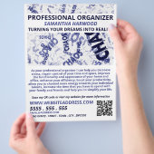 Chaos Slogan Design, Beruflicher Organisator Flyer (Hand)