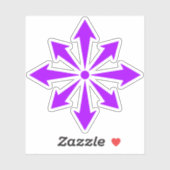 Chaos Star (lila) Aufkleber (Blatt)