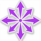 Chaos Star (lila) Aufkleber (Vorderseite)