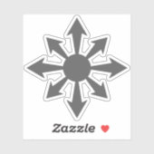 Chaos Star - v2 (grau) Aufkleber (Blatt)