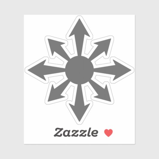 Chaos Star - v2 (grau) Aufkleber (Blatt)