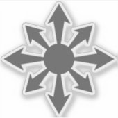 Chaos Star - v2 (grau) Aufkleber (Vorderseite)