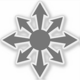 Chaos Star - v2 (grau) Aufkleber