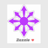 Chaos Star - v2 (lila) Aufkleber (Blatt)