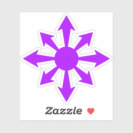 Chaos Star - v2 (lila) Aufkleber (Blatt)