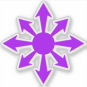 Chaos Star - v2 (lila) Aufkleber (Vorderseite)