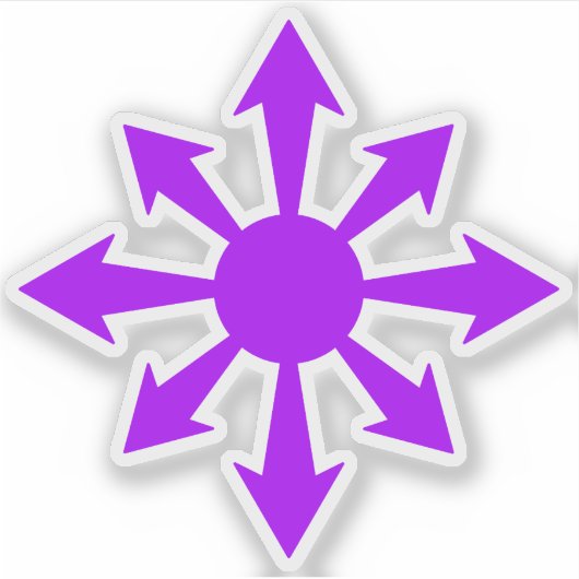 Chaos Star - v2 (lila) Aufkleber (Vorderseite)