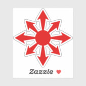 Chaos Star - v2 (rot) Aufkleber (Blatt)