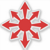 Chaos Star - v2 (rot) Aufkleber (Vorderseite)