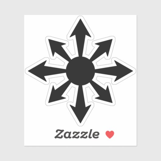 Chaos Star - v2 (schwarz) Aufkleber (Blatt)