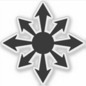 Chaos Star - v2 (schwarz) Aufkleber (Vorderseite)