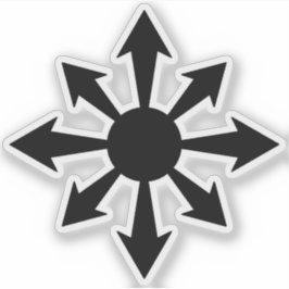 Chaos Star - v2 (schwarz) Aufkleber