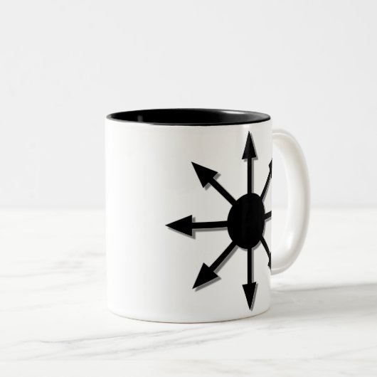 Chaos-Stern Zweifarbige Tasse (VorderseiteRechts)