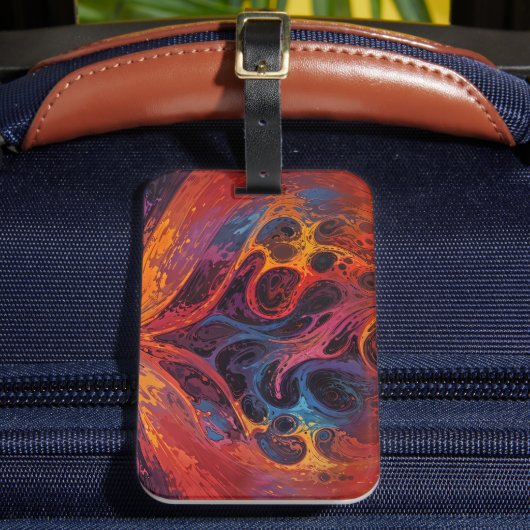 Chaos Storm - Colorful Abstract Design Gepäckanhänger (Vorderseite Insitu 2)