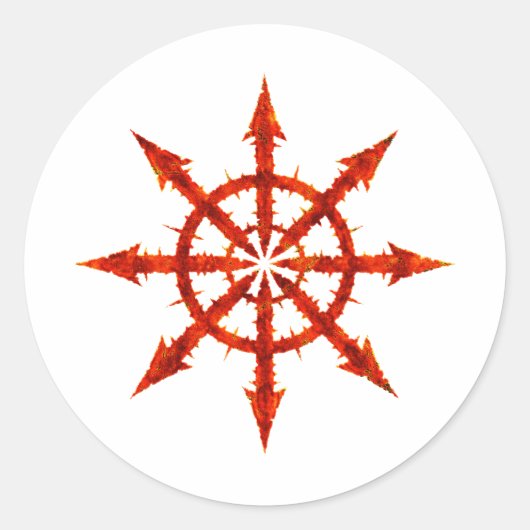 Chaos-Symbol Runder Aufkleber (Vorderseite)