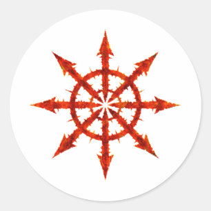 Chaos-Symbol Runder Aufkleber