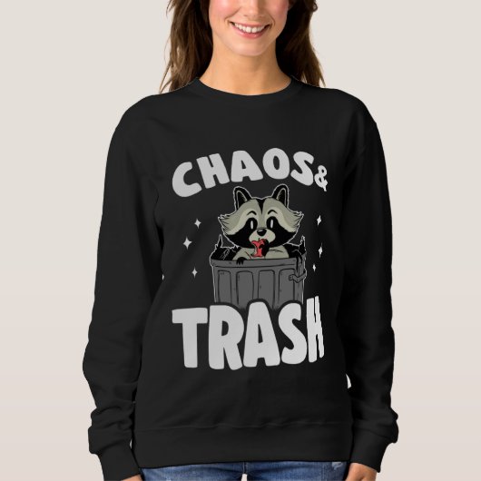Chaos & Trash Garbage Panda Raccoon  6 Sweatshirt (Vorderseite)