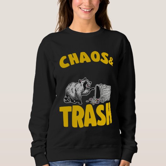 Chaos & Trash Garbage Panda Raccoon  7 Sweatshirt (Vorderseite)