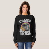 Chaos & Trash Garbage Panda Rainbow Raccoon  1 Sweatshirt (Vorne ganz)