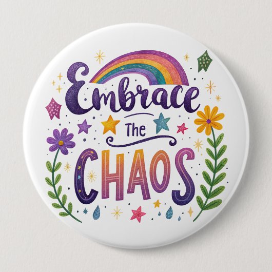 "Chaos Umarmen"-Knopf Button (Vorderseite)