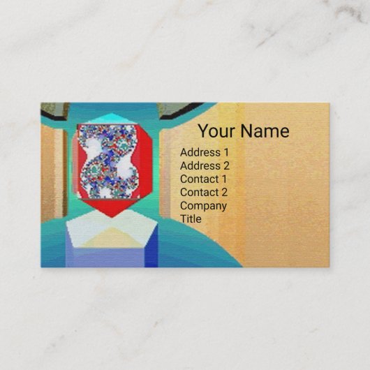 CHAOS UND BESTELLUNG TEMPLE Surreal Fraktal Art Visitenkarte (Vorderseite)