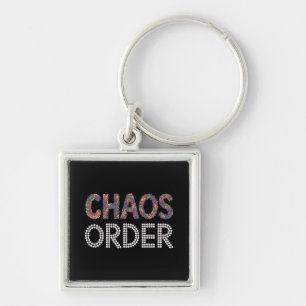 Chaos und Ordnung Moderne künstlerische Dualität Schlüsselanhänger