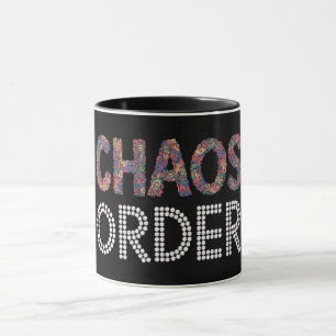 Chaos und Ordnung Moderne künstlerische Dualität Tasse