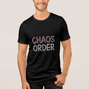 Chaos und Ordnung Moderne künstlerische Dualität Tri-Blend Shirt