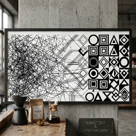 Chaos zu Ordnung Abstrakte Geometrie Poster