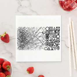 Chaos zu Ordnung Abstrakte Geometrie Serviette