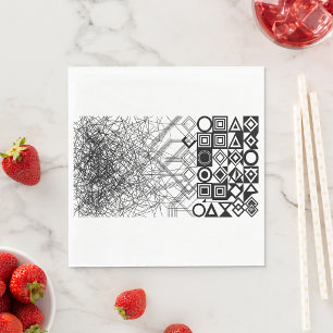 Chaos zu Ordnung Abstrakte Geometrie  Serviette